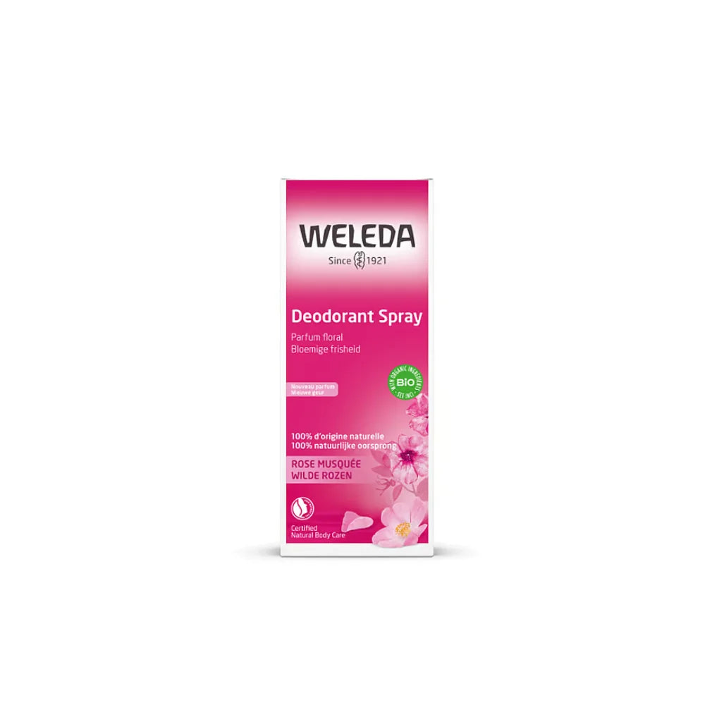 Weleda Wild Rose Deodorant Spray with Natural Rose Scent 100ml box