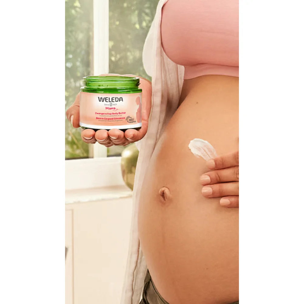 Weleda Stretch Mark Body Butter for All Skin Types - pregnant belly