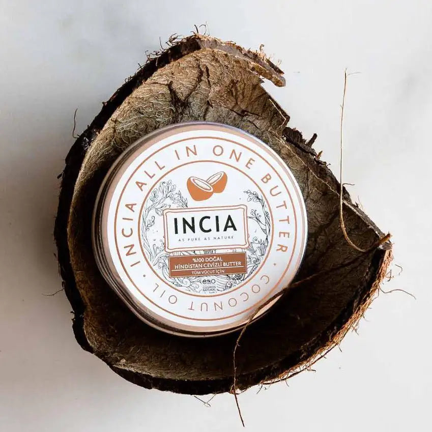 INCIA Natural Coconut Butter for Skin, Hair and Lips 50ml mood photo in coconut 