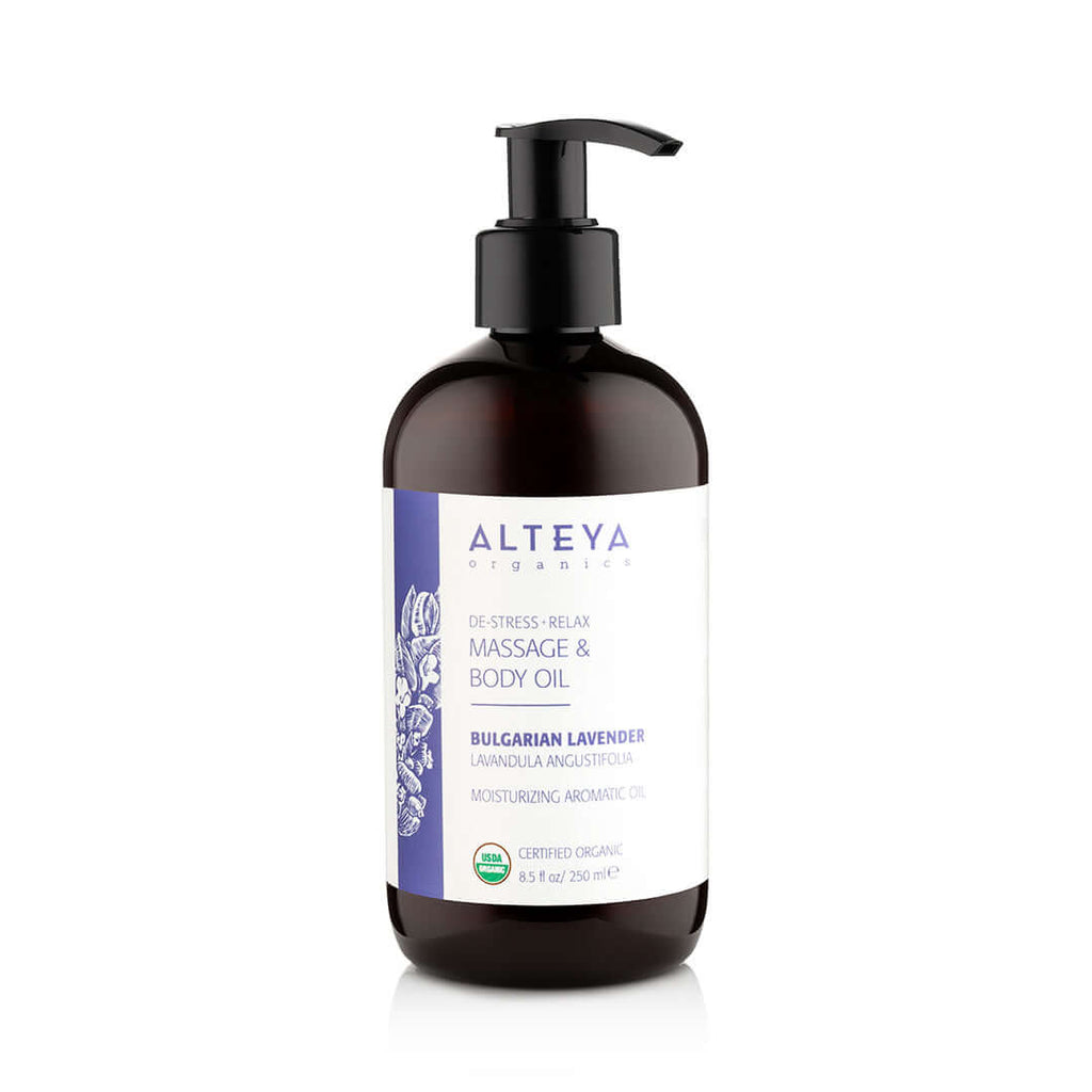 Alteya Organic Massage & Body Oil Bulgarian Lavender - Relaxing 250 ml, Stretch Marks, €14.95, Pure'n'well