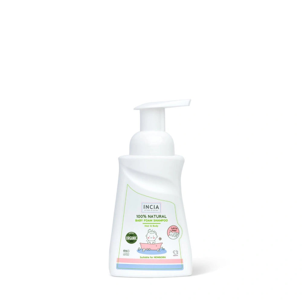 INCIA Natuurlijke Schuimende Baby Shampoo voor Gevoelige Hoofdhuid 200ml