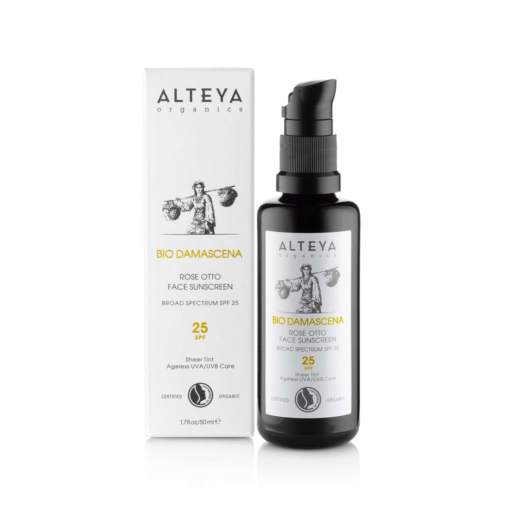 Alteya Organic Rose Otto Face Sunscreen Bio Damascena SPF25 50ml, Dry Skin, Mixed Skin, Normal Skin, €29.95, Pure'n'well