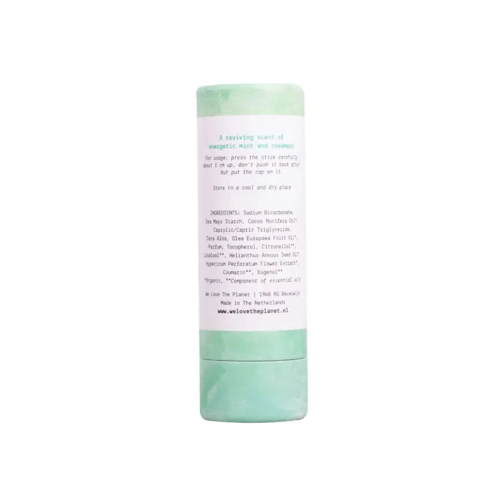 We Love the Planet Natural Deodorant Stick - Mighty Mint  - Unisex 65g back