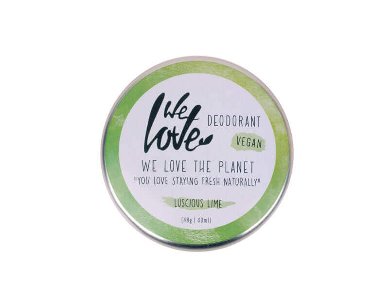 We Love the Planet Natural Deodorant Tin - Luscious Lime (Vegan) 48g